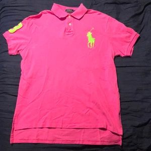Pink Ralph Lauren Men's Polo